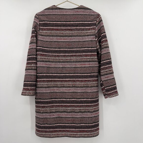 ASOS Women’s Open Front Duster Textured Jacket Multicolored Geometric Pattern 6 - Picture 4 of 12